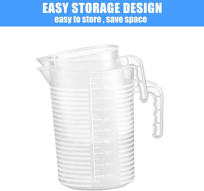 2 Pack Measuring Cup Set, 500Ml and 1000Ml3