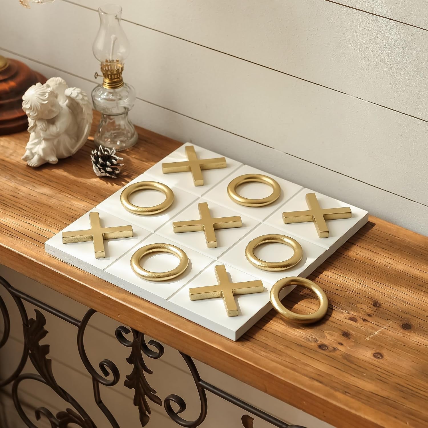 12x12-inch-tic-tac-toe-wood-game-board-classic-coffee-table-decor-modern-wooden-travel-game-for-family-white-gold
