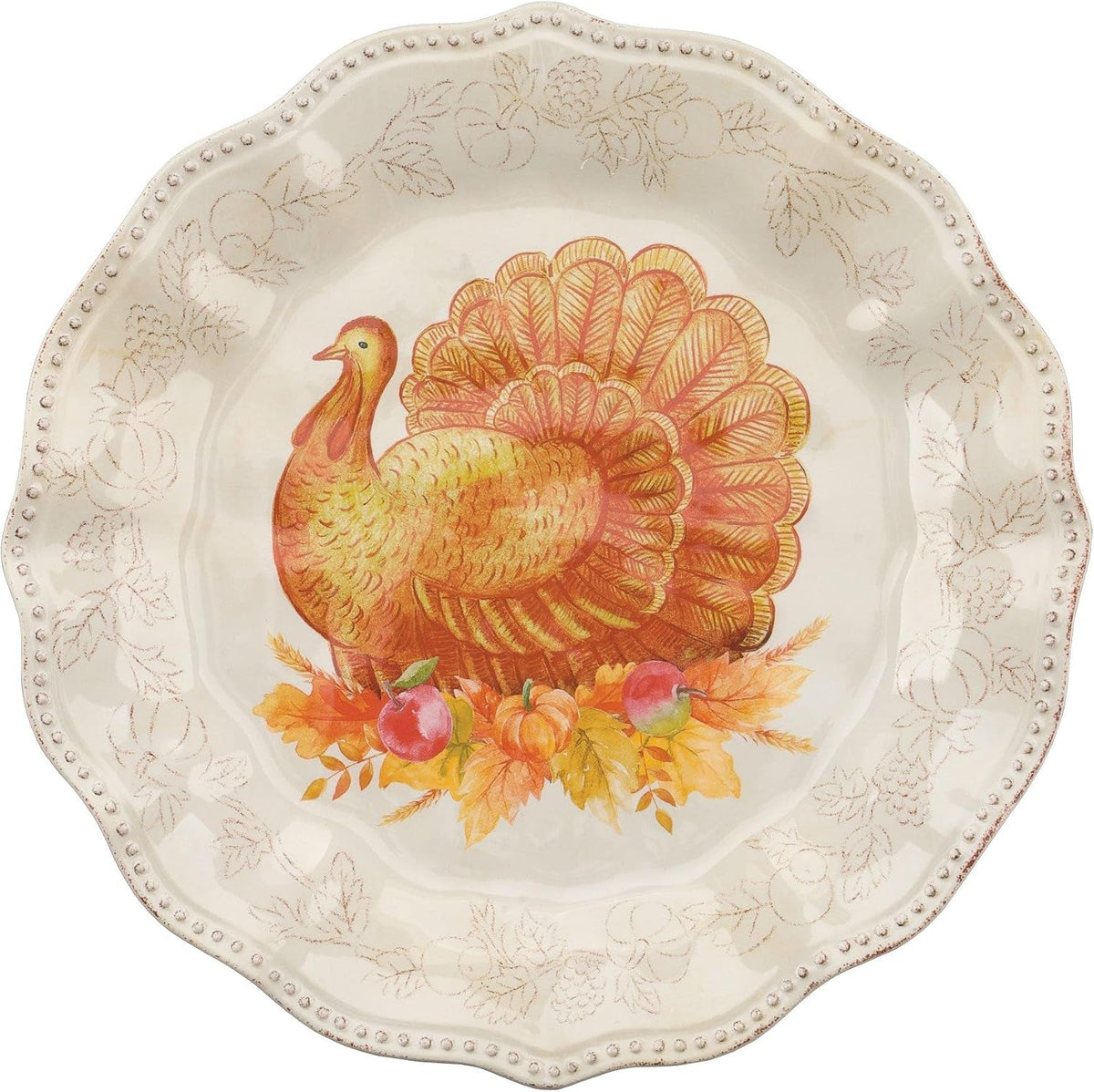 16-piece-glitter-turkey-melamine-dinnerware-sets-outdoor-dishes-set-plates-and-bowls-sets-autumn-thanksgiving-decorations-service-for-4-orange