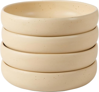Bloomhouse - Two Time Oprah'S Favorite Things Winner - Corsica Clay 4-Piece Meal and Pasta Bowl Set – Cappuccino Cream Stoneware for Dinner, Serving & Everyday Use3