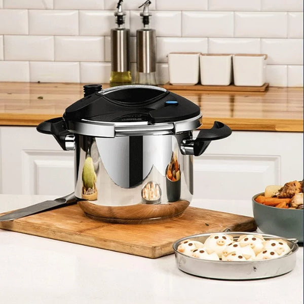 316 Stainless Steel Pressure Cooker, Explosion-Proof Pressure Cooker with Self-Locking Safety Valve, Visible Lid, Household Gas Stove and Induction Cooker (Size : 7L)2