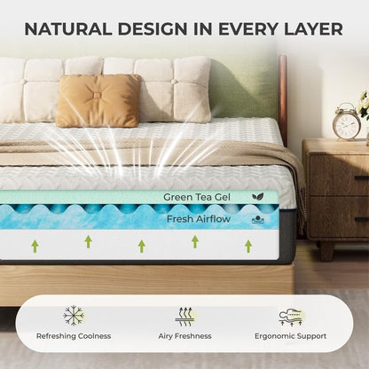 12 Inch King Mattress, Memory Foam Mattress in a Box Medium Plush5