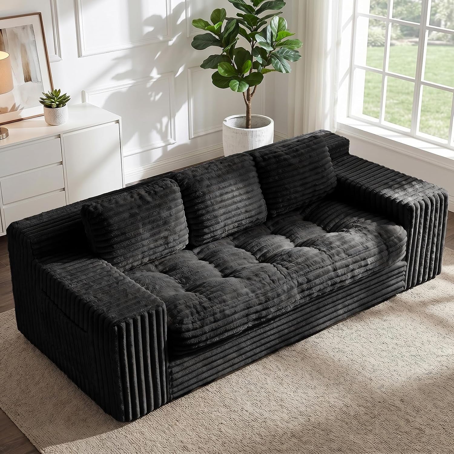 boneless-couch-cloud-loveseat-sofa-corduroy-couch-in-a-box-upholstered-boneless-3-seater-couch-for-living-room-bedroom-office-apartment-no-assembly-required-black