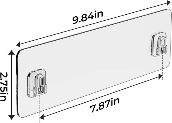 2 Pack Shower Caddy Adhesive Replacement Sticky Wall Adhesives, 9.84 X 2.75'' (25X7Cm) Pad Hook Strip Waterproof Rustproof Bathroom Organizer Shelves, Kitchen Racks Storage3