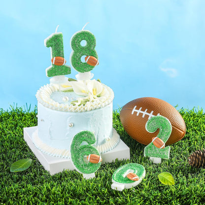 Number 1 Football Birthday Candles, Football Themed Number Candles, Party Celebration4