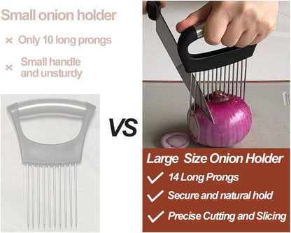 Large Onion Holder for Slicing, Food Slicing Guide with Safe Storage Cover5