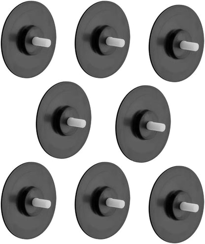 Suction Cups Black Pads Replacement for Shower Caddy Sope Dish Double Hooks- Set of 8 Pads1