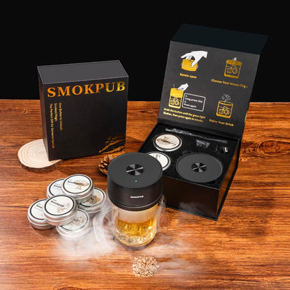 Electric Whiskey Smoker Kit, Cocktail Smoker with Heating System | No Butane Needed, 6 Wood Chips for Old Fashioned Drink Smoker Kit, Ideal Bourbon Whiskey Gift for Men, Dad and Husband5