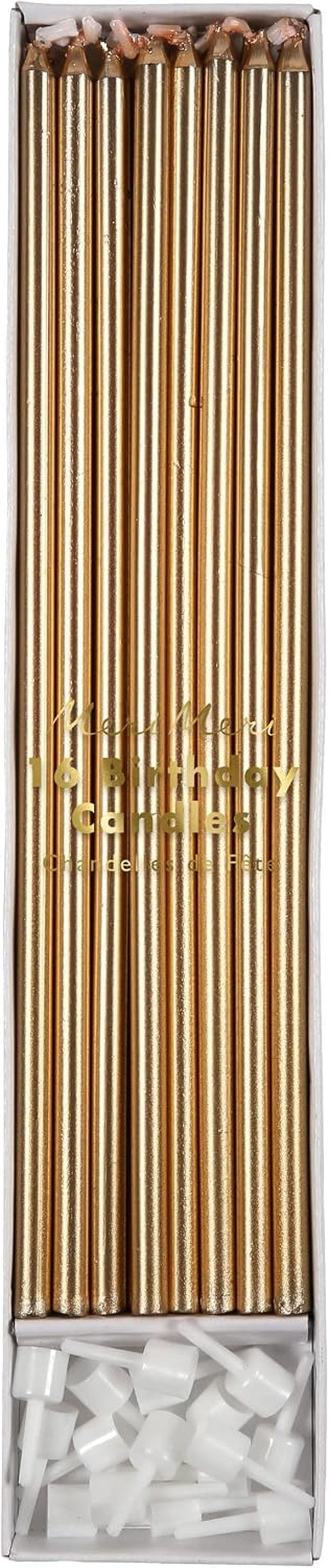 Long Birthday Candles for Cake (Pack of 16)1