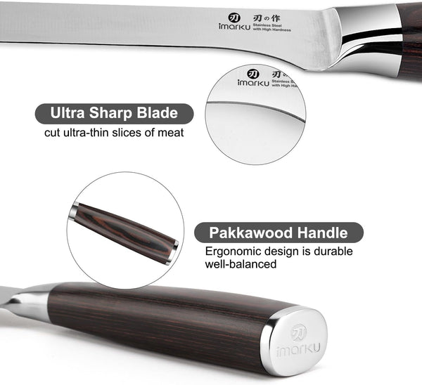 Fillet Knife 6 Inch, German High Carbon Stainless Steel Boning Knife8
