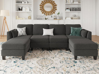 Modular Sectional Sofa 6 Seaters Modular Sleeper Sofa Couch8