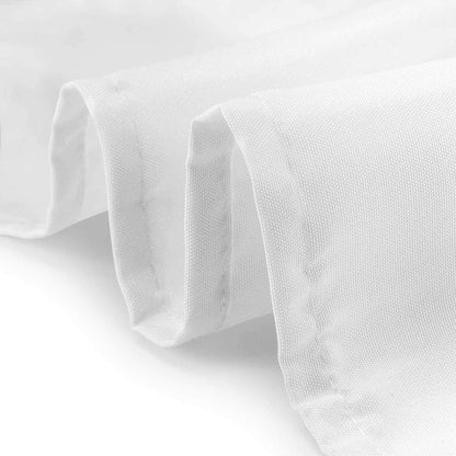 '- 120" round Premium Tablecloth for Wedding/Banquet/Restaurant - Polyester Fabric Table Cloth - White3