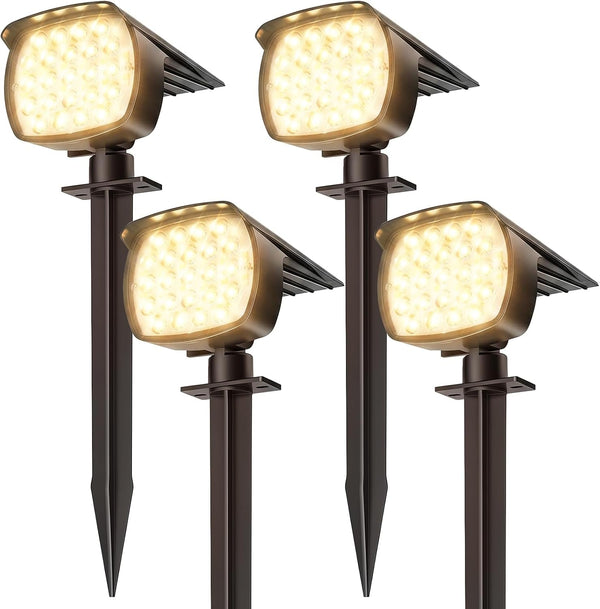 Solar Spot Lights Outdoor, 3 Modes 2-In-1 IP65 Waterproof 4 Pack Spotlights1