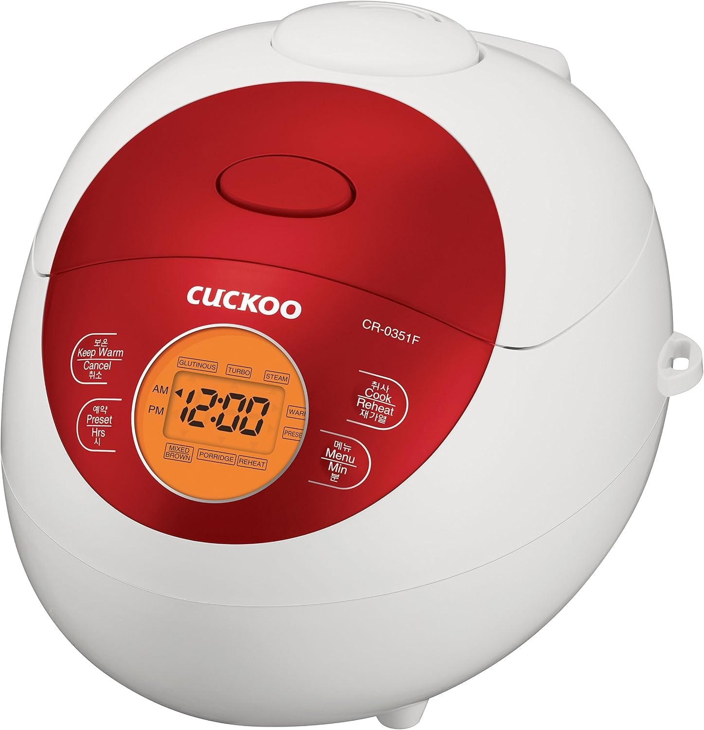 cuckoo-micom-fuzzy-logic-rice-cooker-6-cup-cooked-red-cr-0351fr-small-3-cup-uncooked-capacity-nonstick-inner-pot-5-menus-22-32-minute-turbo-rice-13-hour-preset-timer-made-in-korea