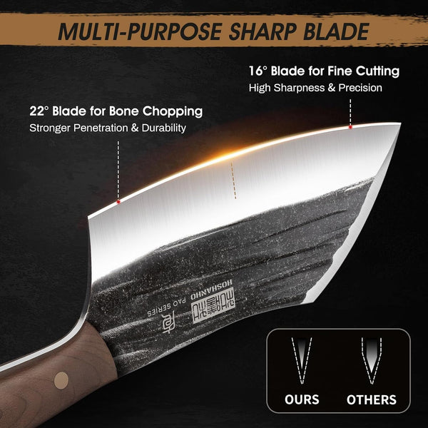 6" Cleaver Knife, Hand Forged Chopper Butcher Meat Cleaver Knife2