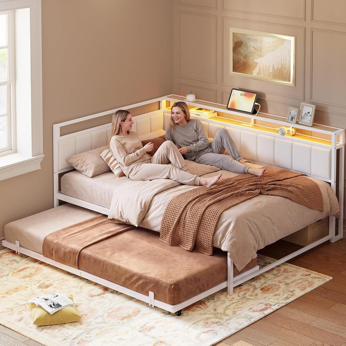 full-daybed-with-trundle-charging-station-led-white