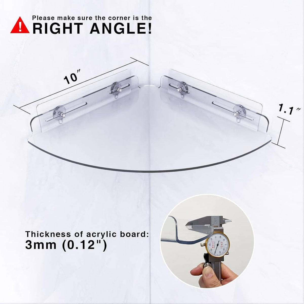 acrylic-corner-shelf-2-pack-adhesive-shower-caddy-0-12-thick-shatter-resistant-clear-bathroom-corner-shelves-for-tile-wall-no-drill-renter-friendly-10-10-inch-20-lbs-capacity
