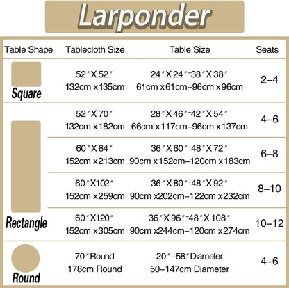 Fall Tablecloth Rectangle, Jacquard, 52" X 70", Gold6