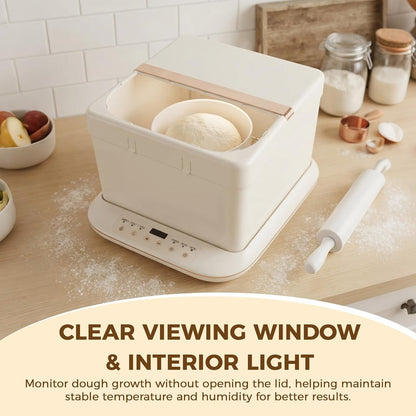 Foldable Bread Proofing Box, 25L Sourdough Proofer & Slow Cooker | 32–248°F Digital Temperature Control, 24H Timer, Large Capacity for Bread, Sourdough, Pizza Dough, Yogurt & Fermentation6