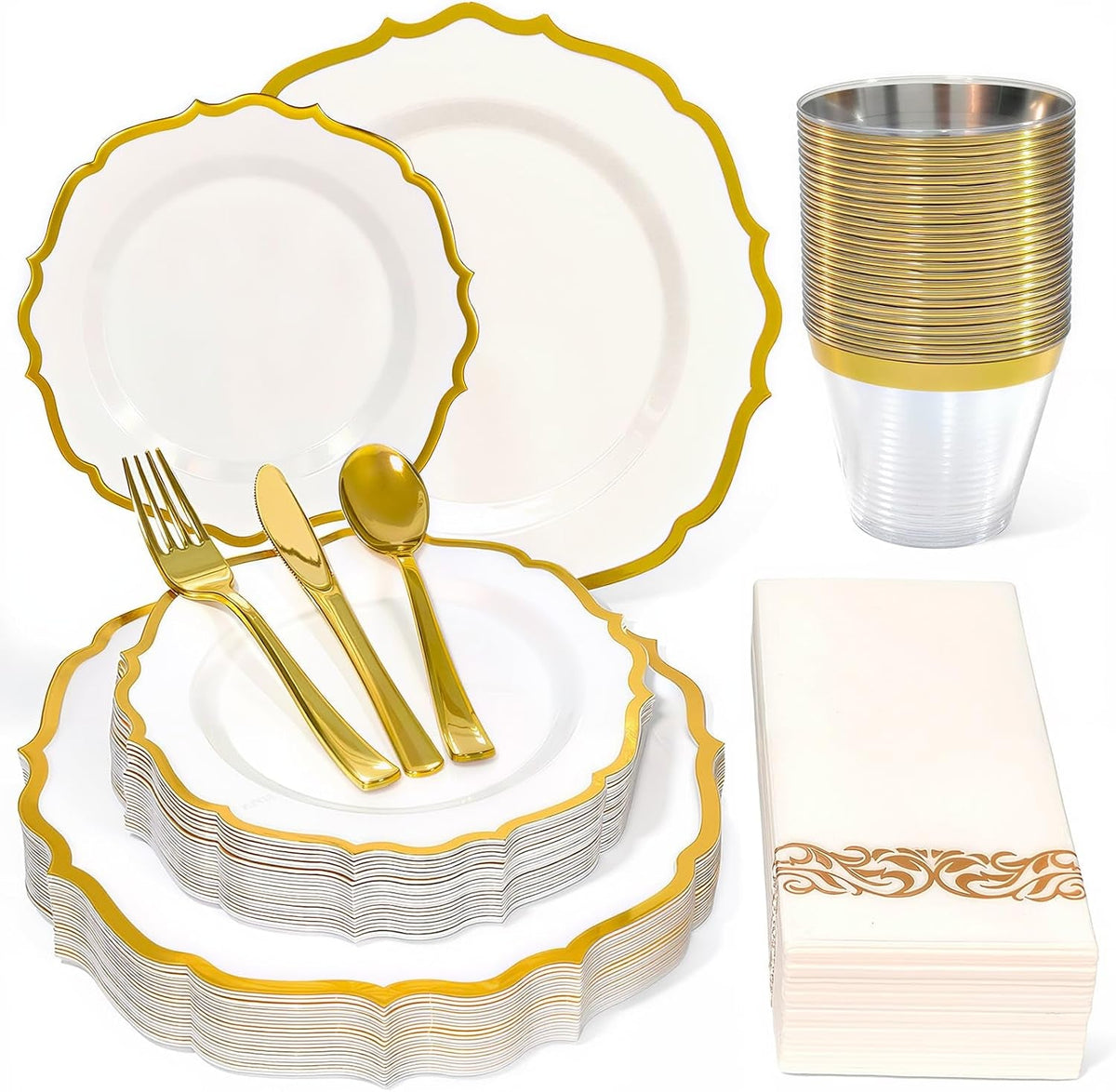 175-piece-disposable-plastic-plates-dinnerware-set-for-25-guests