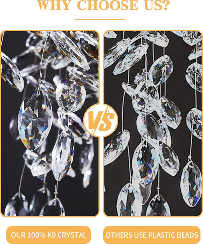 Modern Tree Branch Crystal Chandelier Luxury Silver Crystal Pendant Lighting 23.6" Contemporary 8-Light Chandeliers for Dining Room Kitchen Bedroom Living Room6