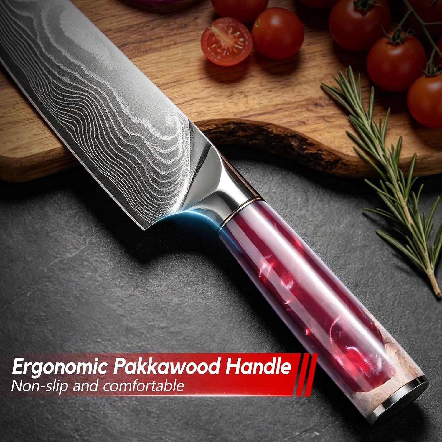 damascus-high-carbon-chefs-knife-ergonomic-handle8in-red-resin
