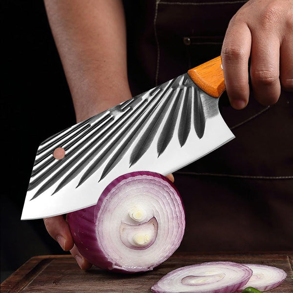 Meat Cleaver,Cleaver Knife 7 Inch Stainless Steel Chef Knife Professional Kitchen Knives Meat Vege Slicer Sharp Cooking Knife Handmade Wood Handle7