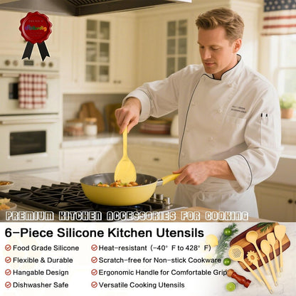 6-Piece Silicone Kitchen Cooking Utensils Set4