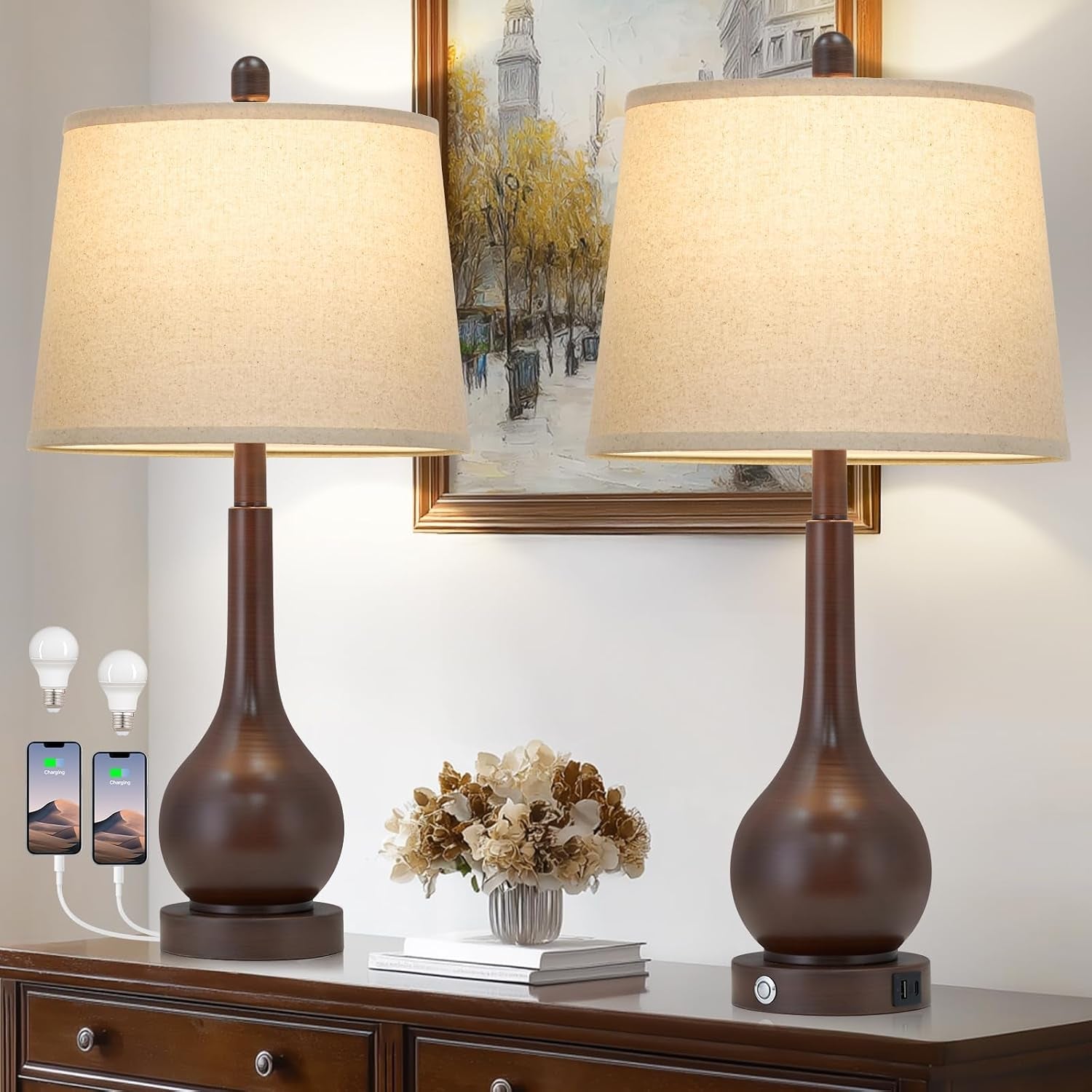 26-brown-table-lamps-set-of-2-touch-control-bedside-lamps-for-bedroom-nightstand-3-way-dimmable-farmhouse-lamp-for-living-room-with-charging-port-2-led-bulbs-included