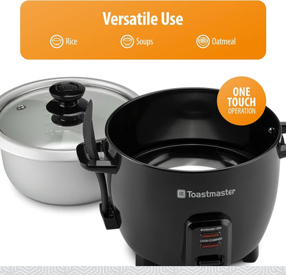 Electric Rice Cooker with Glass Lid,10-Cup, Black | Large-Capacity Automatic Rice Cooker for Soups & Oatmeal with Tempered Glass Lid & Keep-Warm Mode4