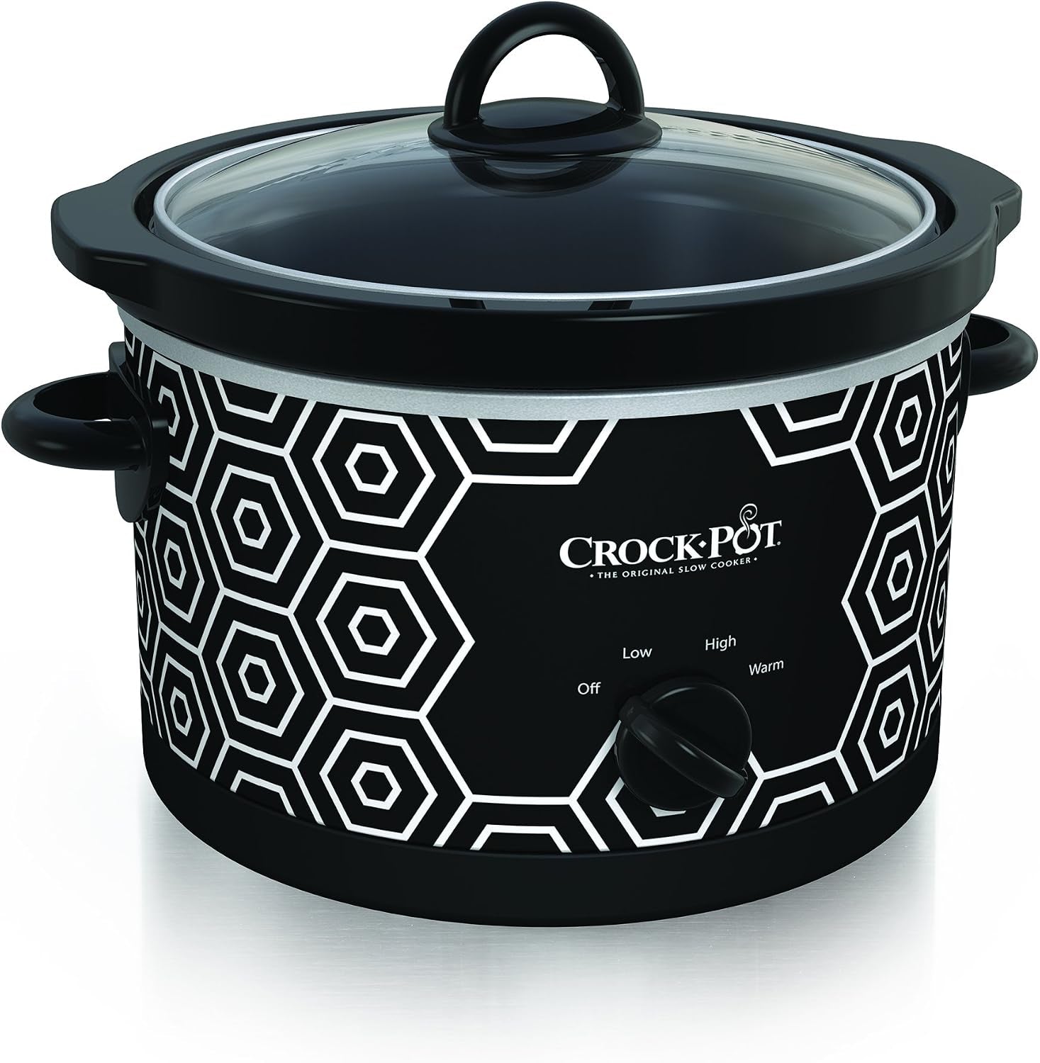 crock-pot-4-5-quart-round-portable-slow-cooker-and-food-warmer-black-white-pattern-scr450-hx
