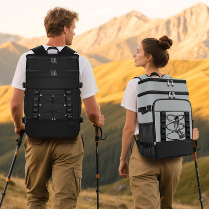 Cooler Backpack - 40 Cans Insulated Backpack Cooler for Men Women | Portable 2 Leak Proof Compartments Coolers Bag for Beach Travel Picnic Lunch Hiking BBQ Camping3