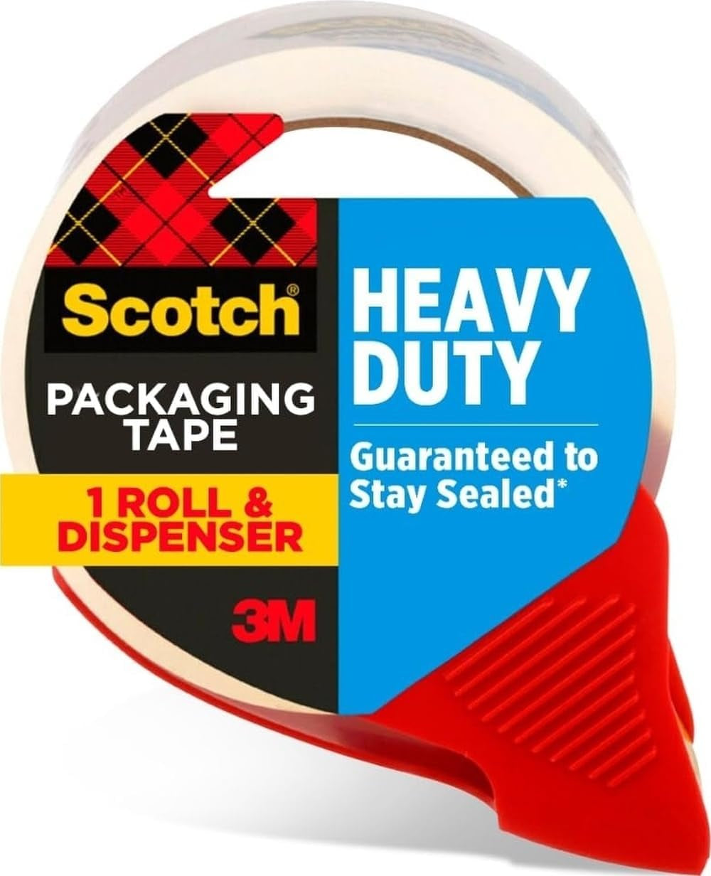 scotch-heavy-duty-shipping-packing-tape-clear-1-88-in-x-38-2-yd-shipping-and-packaging-supplies-1-tape-roll-with-dispenser