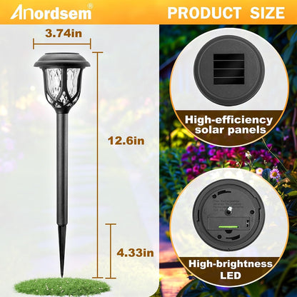 Solar Garden Light Outdoor：6 Pack LED Waterproof Pathway Lighting - Uniquely Designed Modern Durable Decorative Lights for Lawns Walkways Backyards - Gifts for Gardening Enthusiasts4