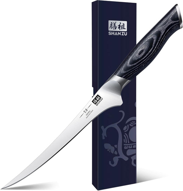 7 Inch Fillet Knife, Japanese Super Steel Boning Knife1