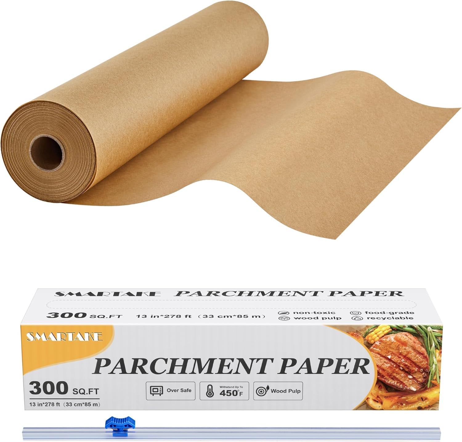 parchment-paper-roll-for-baking-13-in-x-278-ft-300-sq-ft-unbleached-non-stick-baking-paper-with-slide-cutter-heavy-duty-extra-long-oven-safe-for-cooking-grilling-frying