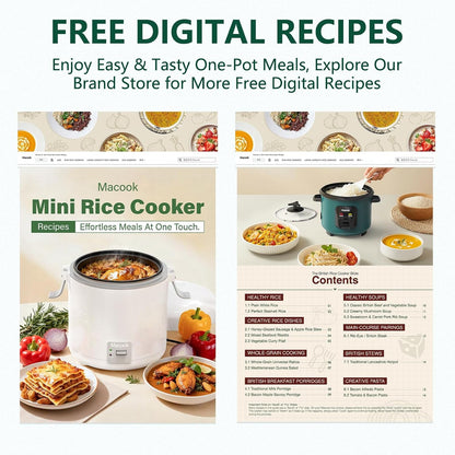 Mini Rice Cooker | 6-Cup (0.6L) Small Rice Maker | One-Button Operation | Non-Stick Inner Pot | Automatic Keep Warm & Overheat-Proof | for 1-6 People, Students & Small Families (Green)9