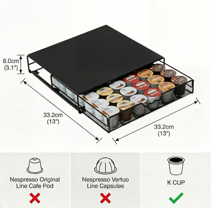 K-Cup Holder Drawer for 36 Coffee Pods Storage, Black2