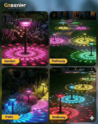 Color Changing Solar Lights Outdoor, 8 Pack, Unique Light Pattern4