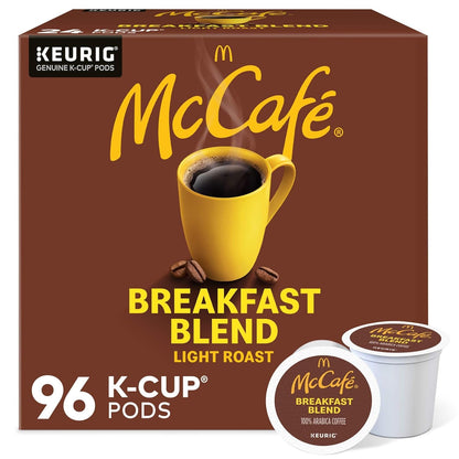 Breakfast Blend Coffee, Keurig Single Serve Keurig K-Cup Pods, Light Roast, 96 Count (4 Packs of 24)1