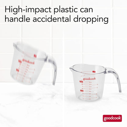 Everyday 2-Cup Measuring Cup Liquid Measuring with Ounces and Milliliters Markings Tapered Pour Spout Easy-To-Read Lines Comfortable Handle for Precise Measuring, Clear5
