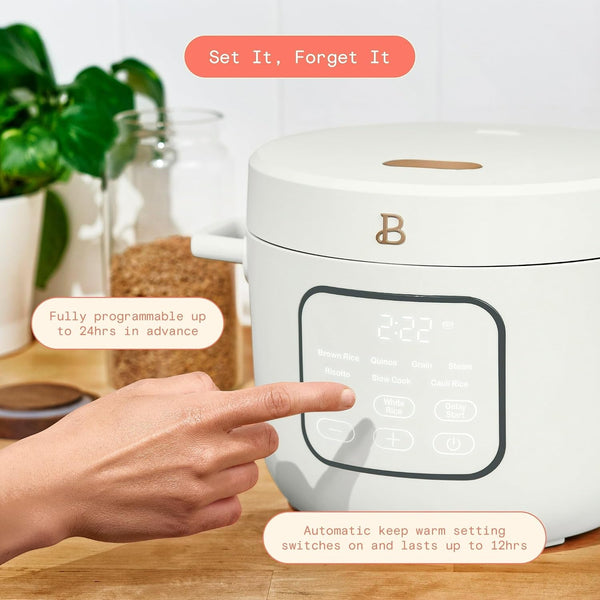 14-Cup Rice Cooker Large Capacity, Multi Cooker with Stainless Steel Bowl | 8 Preset Cooking Modes, 24-Hour Programmable Timer, Ceramic Non-Toxic Coating, Automatic Keep Warm, Includes Steamer Tray6