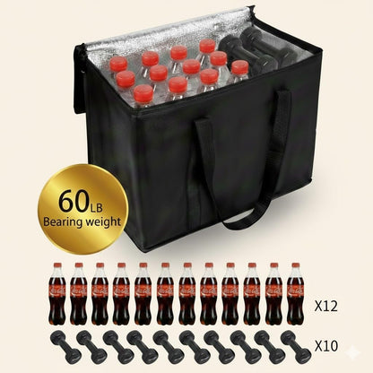 2-Pack, Xl-Large Insulated Grocery Shopping Bags, Black, Reusable Bag3