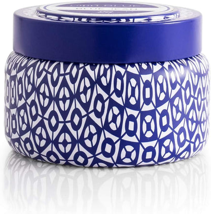 Capri Blue Volcano Printed Travel Tin Jar Candle - Luxury Candle with a Long Lasting Soy Wax Blend - Scented with Tropical & Fruity Fragrance (Blue Color, 8.5 Oz)1