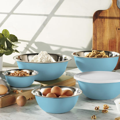 10-Piece Stainless Steel Mixing Bowl Set with Lids for Food Prep & Storage2