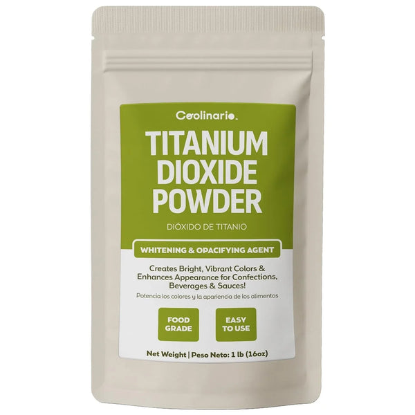 Titanium Dioxide Powder (1 LB) Food Grade | Whitening & Opacifying Agent for Confections, Beverages & Sauces, Creates Bright, Vibrant Colors & Enhances Appearance1