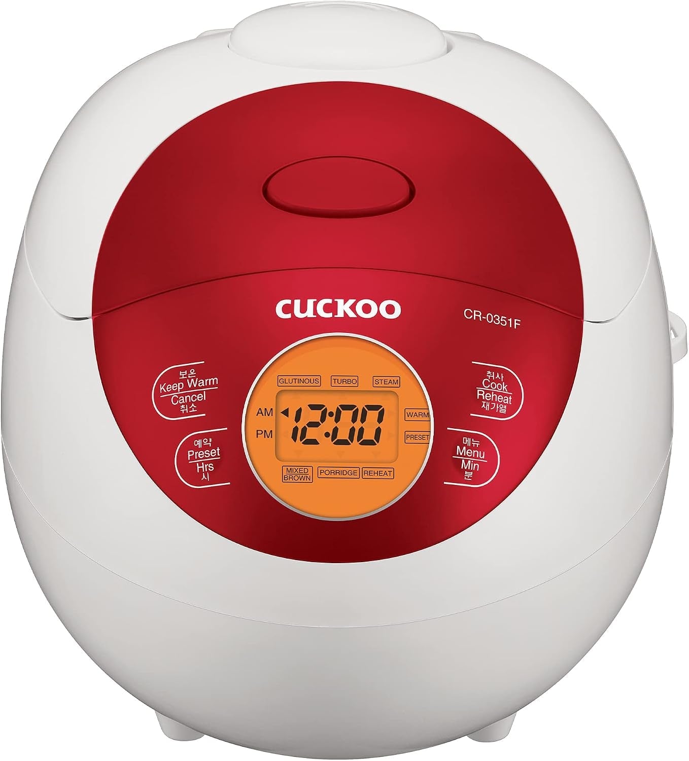 cuckoo-micom-fuzzy-logic-rice-cooker-6-cup-cooked-red-cr-0351fr-small-3-cup-uncooked-capacity-nonstick-inner-pot-5-menus-22-32-minute-turbo-rice-13-hour-preset-timer-made-in-korea