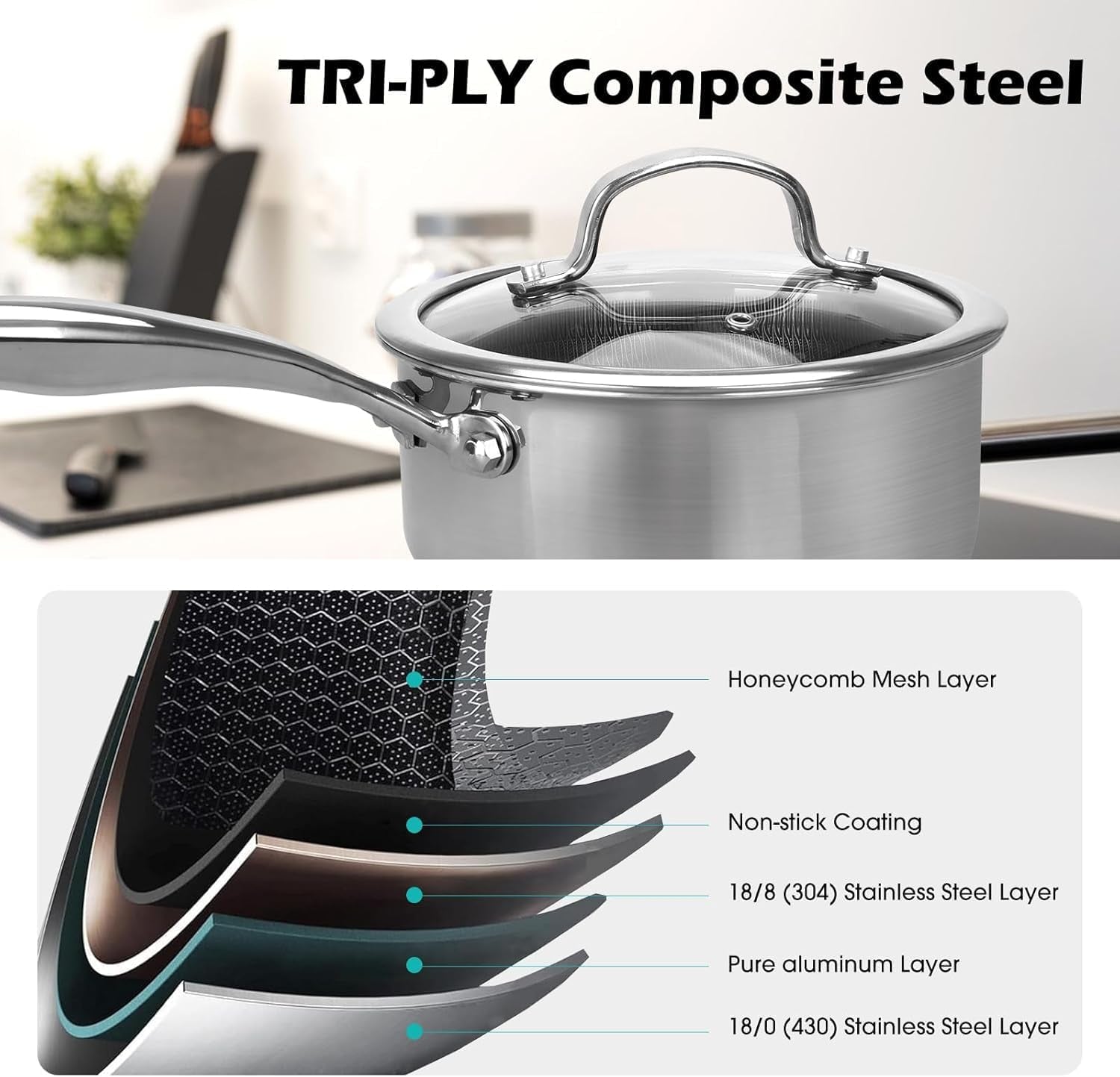 1qt-stainless-steel-saucepan-with-lid-honeycomb-non-stick-cooking-pot-eco-friendly-pfoa-free-coating-compatible-with-all-cooktops-perfect-for-milk-soup-oatmeal-baby-food-dishwasher-safe