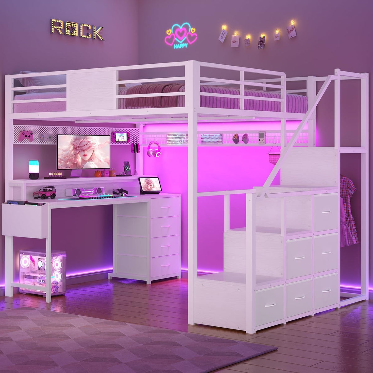 full-size-loft-bed-with-55-5-desk-and-storage-stairs-white