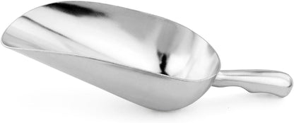 34547 One-Piece Cast Aluminum round Bottom Bar Ice Flour Utility Scoop, 24 -Ounce, Silver (Hand Wash Only)4